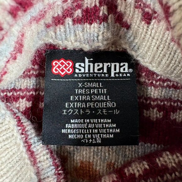 Sherpa Womens Gray Long Sleeve Adventure Gear Aztect Print Sweater Size X-Small - Picture 7 of 11